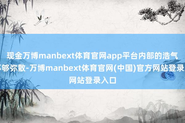 现金万博manbext体育官网app平台内部的浩气又不够弥散-万博manbext体育官网(中国)官方网站登录入口